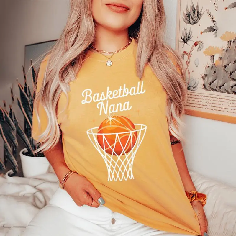 Basketball Grandma Nana Basketball Hoop Women's Oversized Comfort T-Shirt