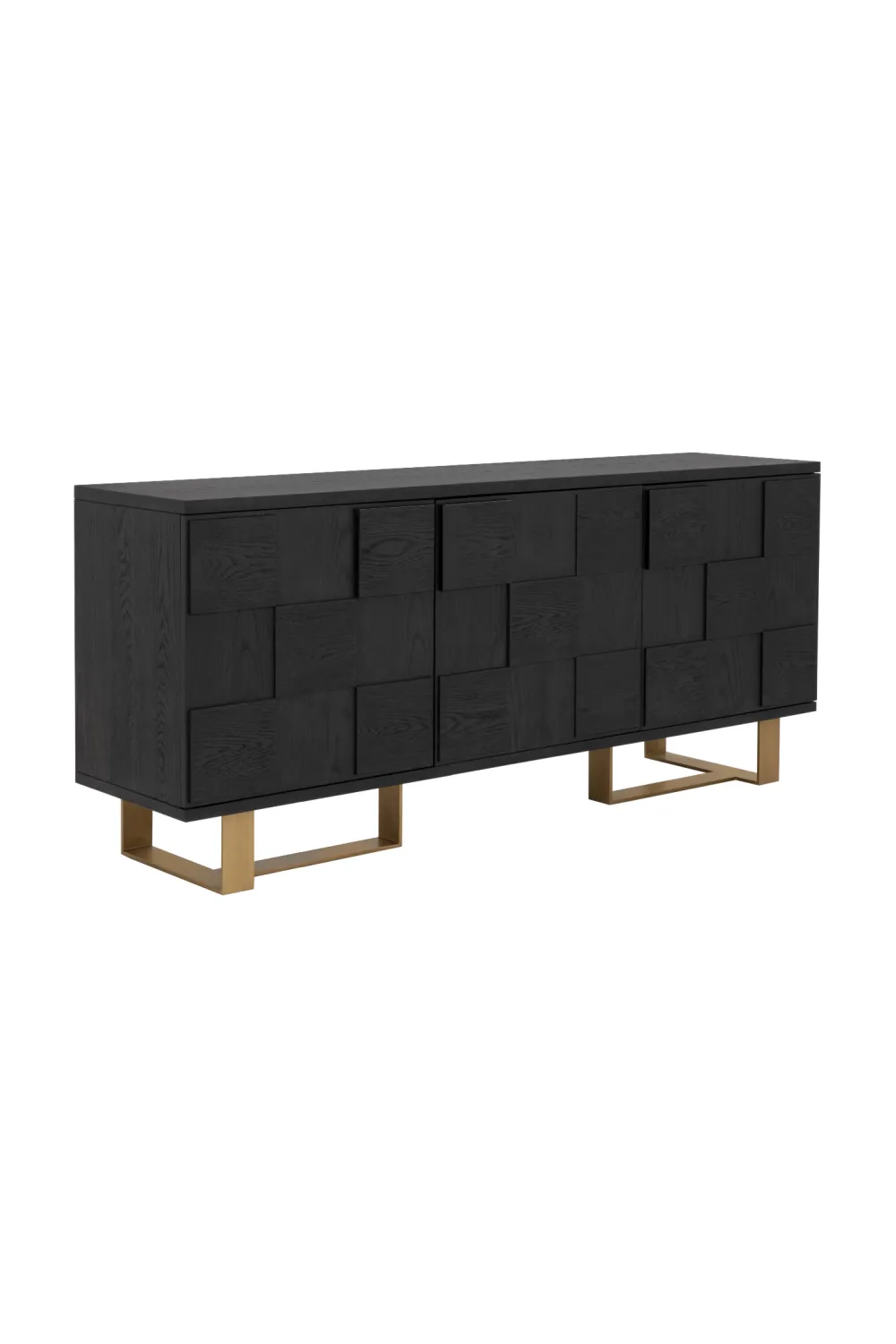 Checkered Smoked Acacia Sideboard