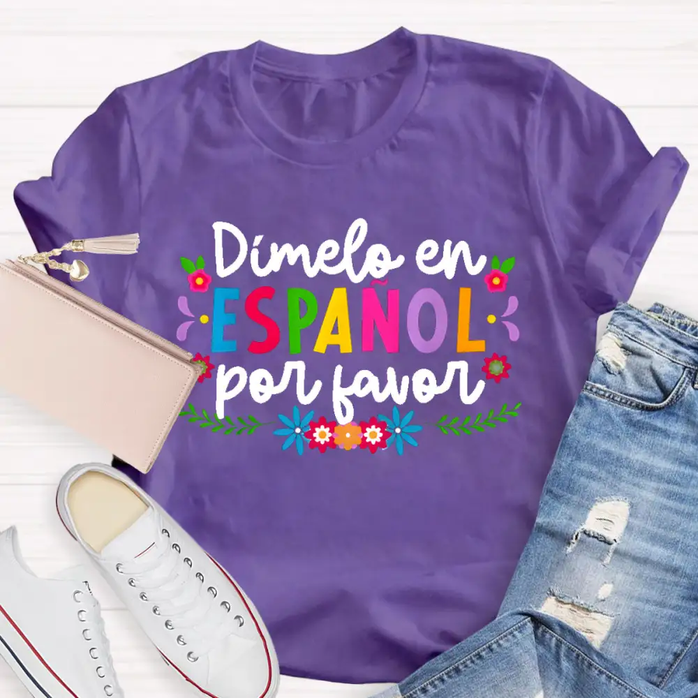 Favor Colorful Flowers Teacher T-Shirt