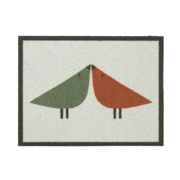 Kissing Bird Nylon Outdoor Door Mat