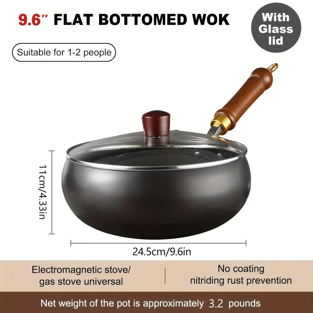 Multi-Function Wok with Wooden Handle