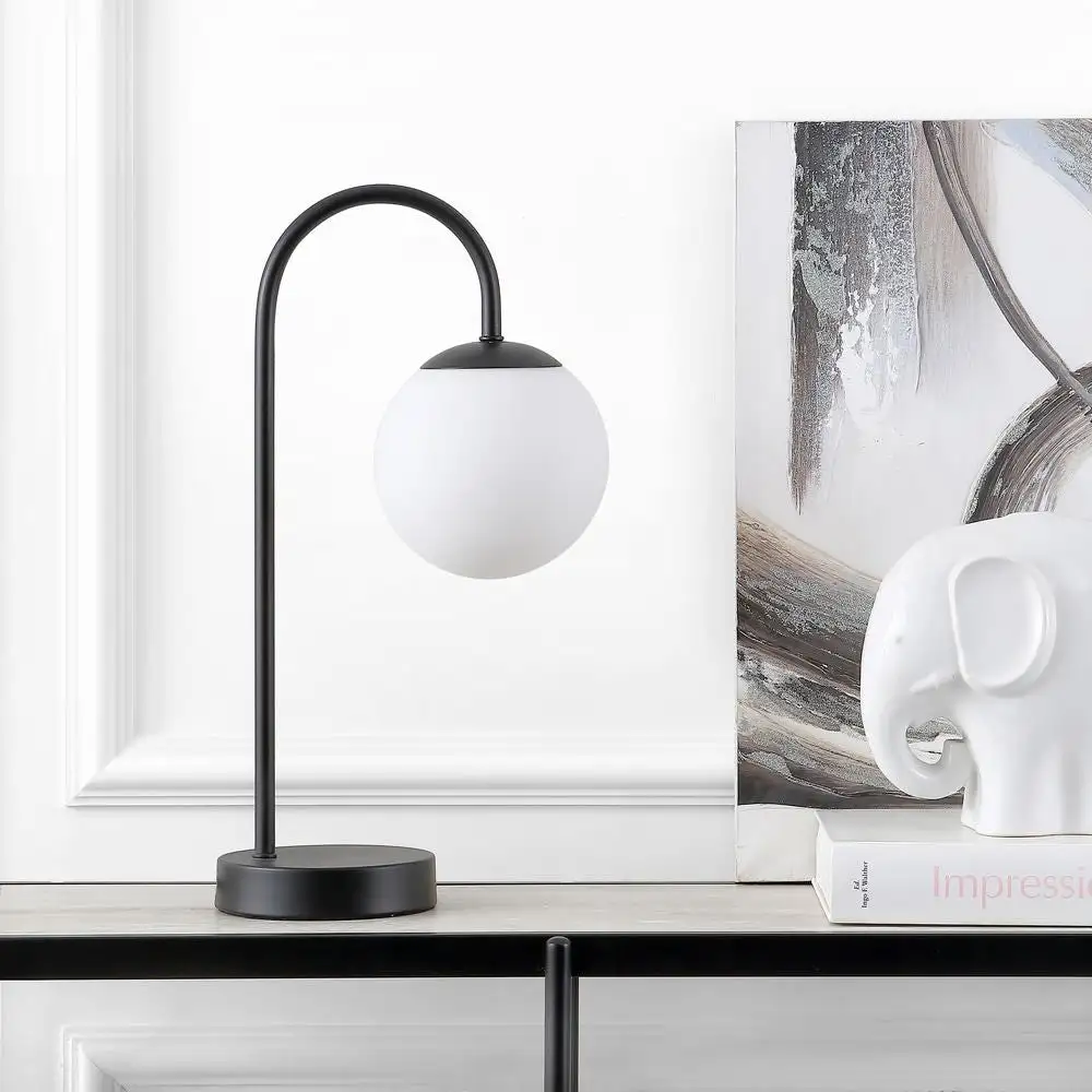 Iron Glass Minimalist Mid-Century Globe LED Table Lamp