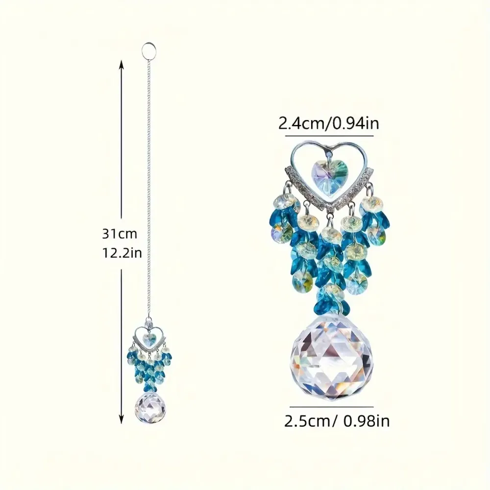 Heart Crystal Rainbow Suncatcher