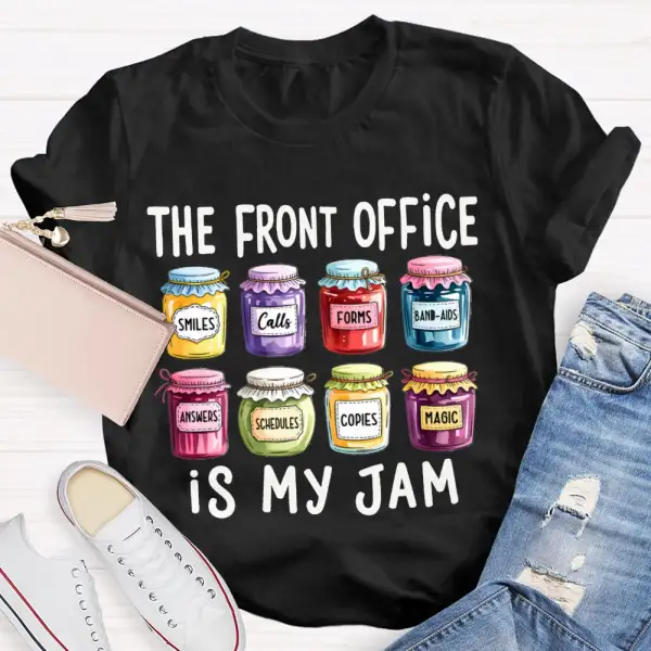 The Front Office Is My Jam Colorful Small Bottles T-Shirt