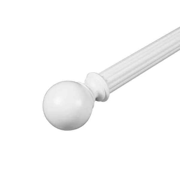Wood Decorative Curtain Rod Finial Set