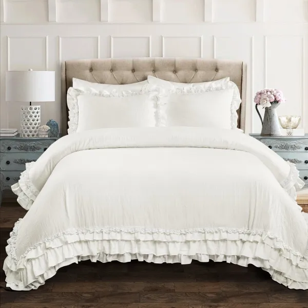 Coordinated Ruffled Comforter Bedding Set