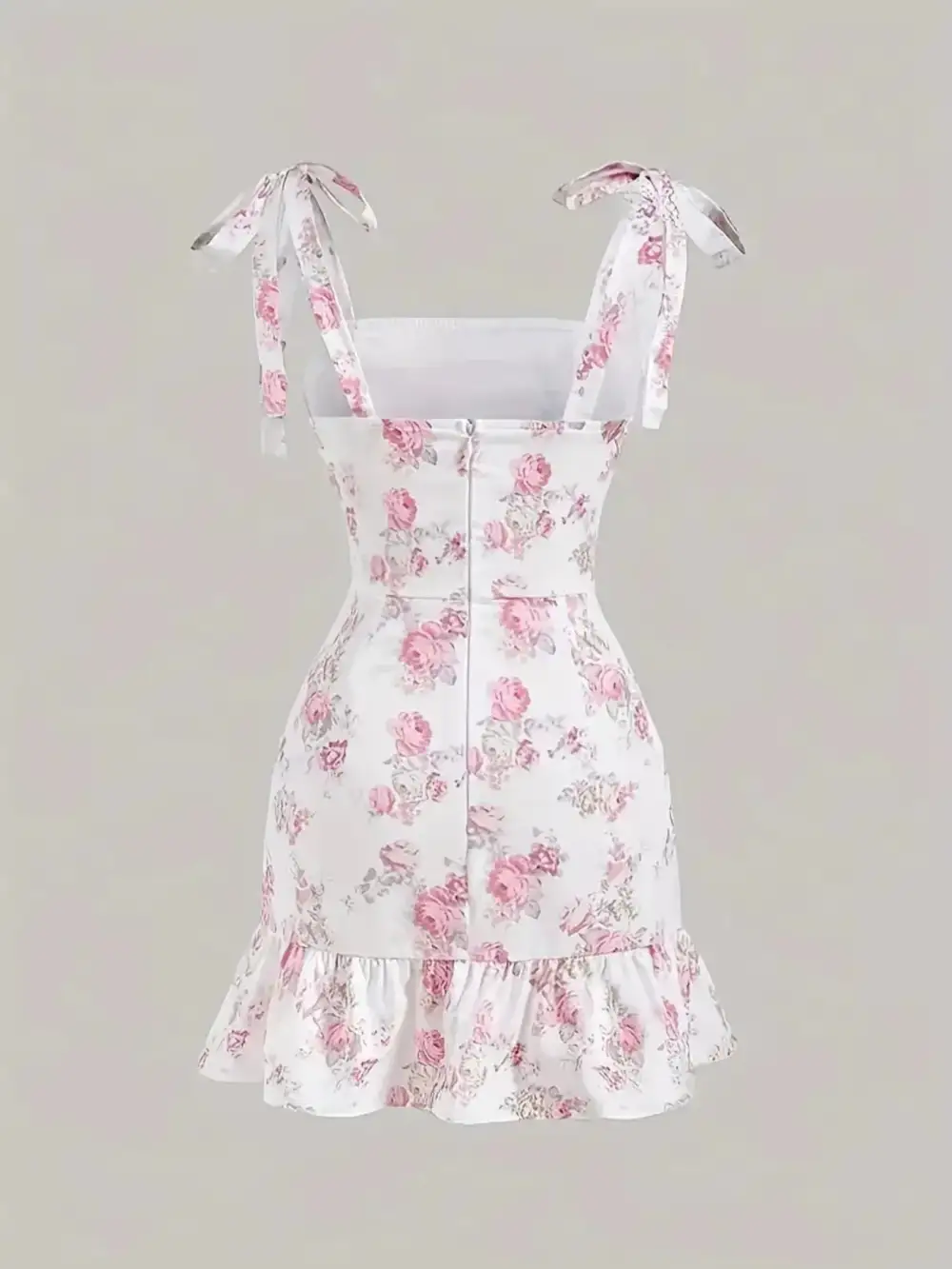 Balanced Detail Floral Ruffle Mini Dress