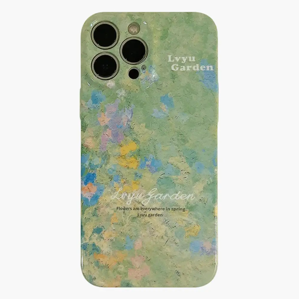 Floral Cat Textured Matte Phone Case