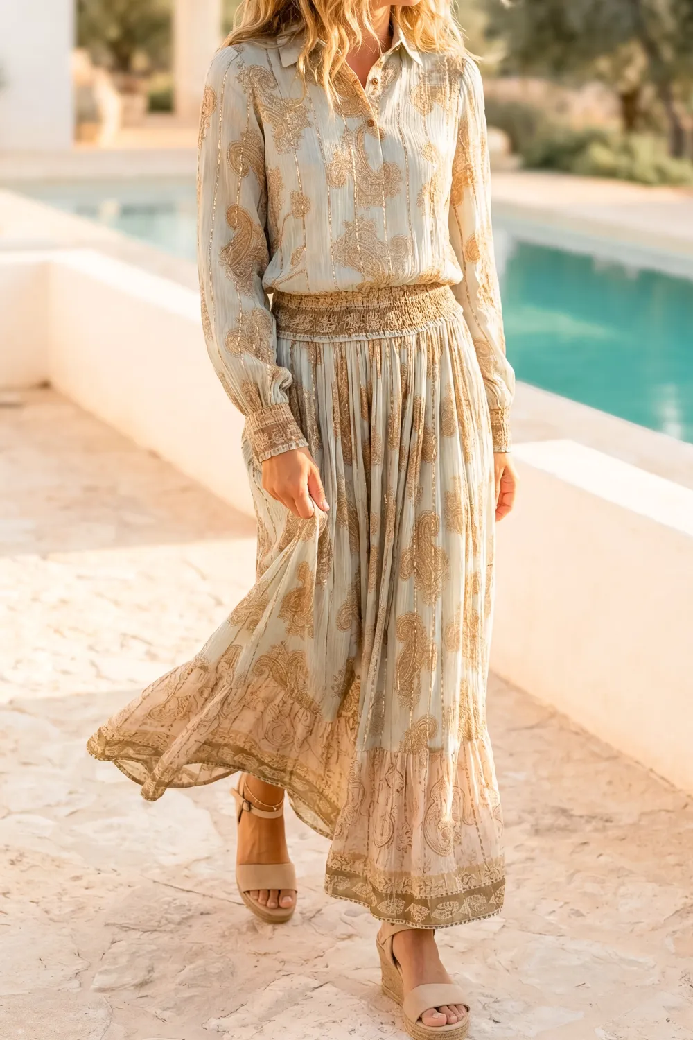 Artful Relaxed Everyday Casual Skirt