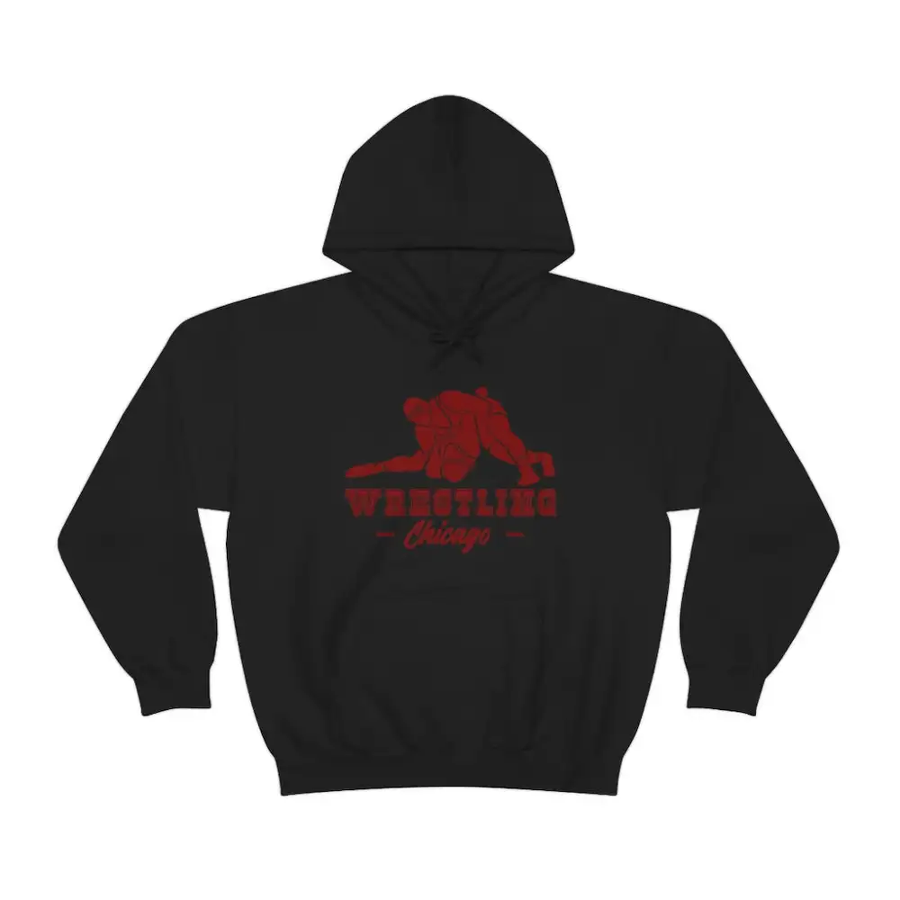 Soft Fleece Fan Style Wrestling Graphic Pullover Hoodie