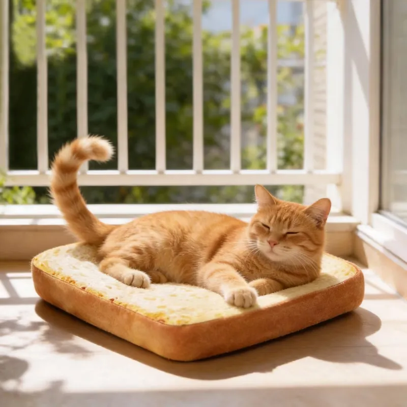 Toast Shaped Cat Bed