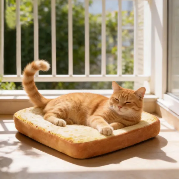 Toast Shaped Cat Bed