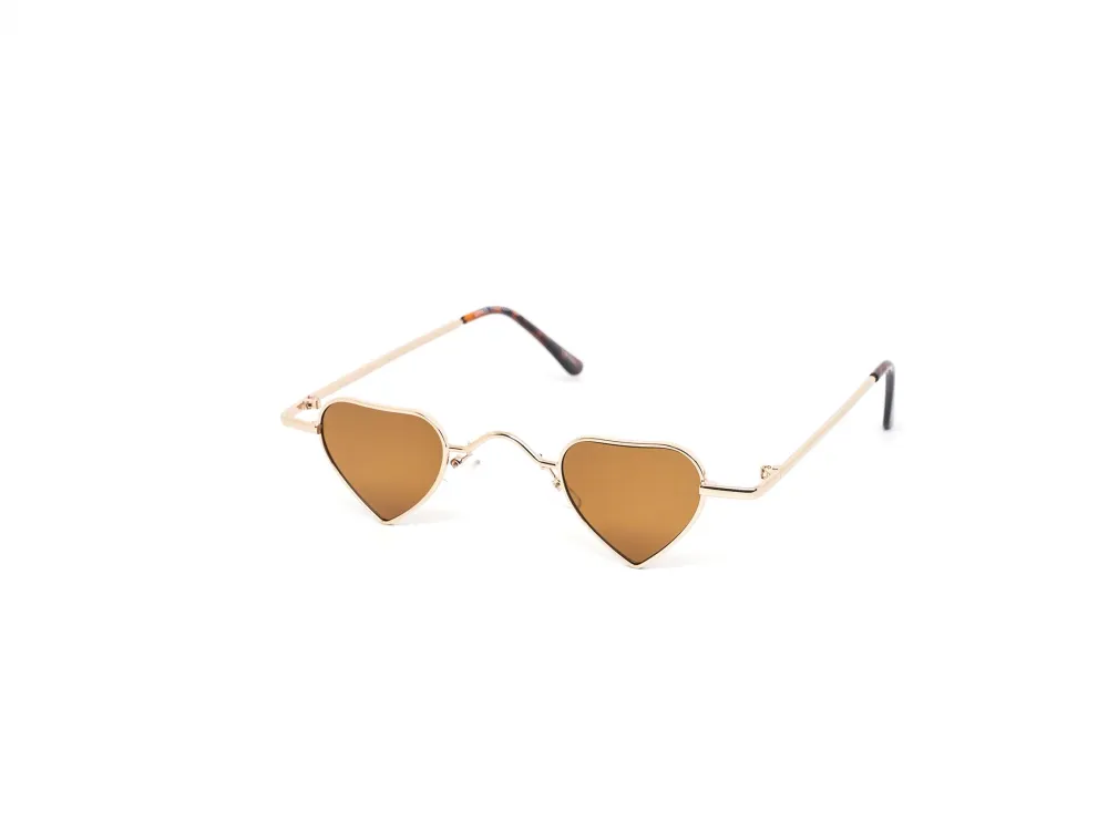 Twelve-Piece Mini Heart Dark Lens Sunglasses