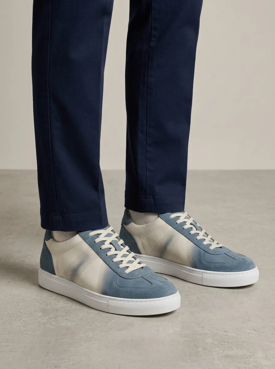 Men's Minimalist Suede Gradient Printed Casual Shoes