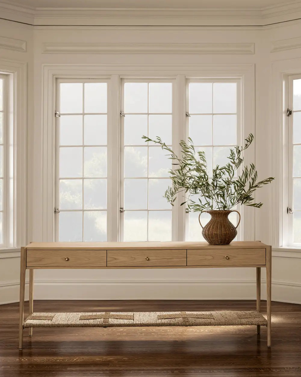 Refined Oak Console Table