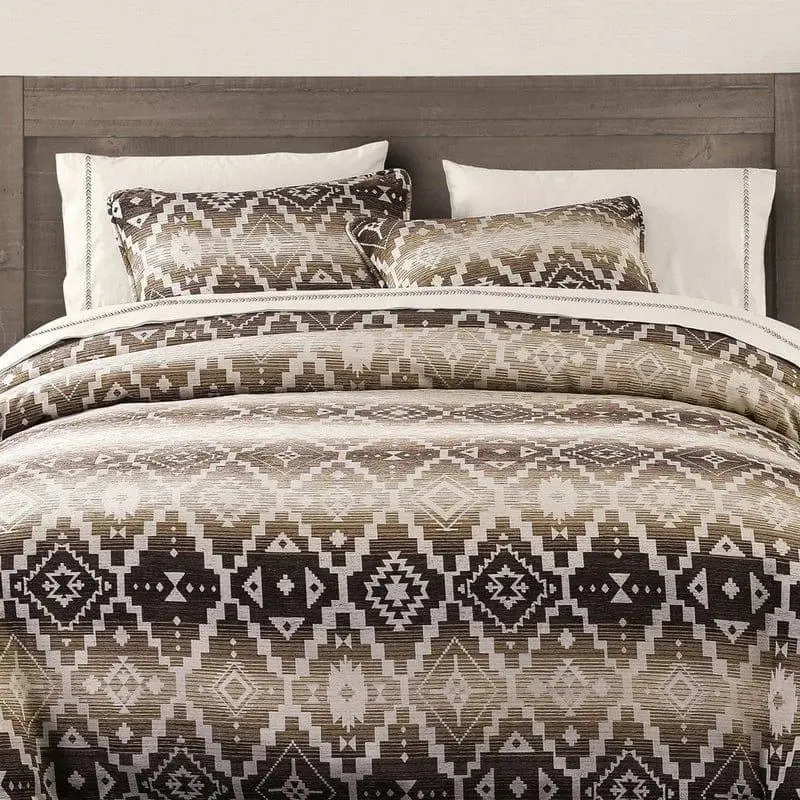 Jacquard Geometric Duvet Cover Set