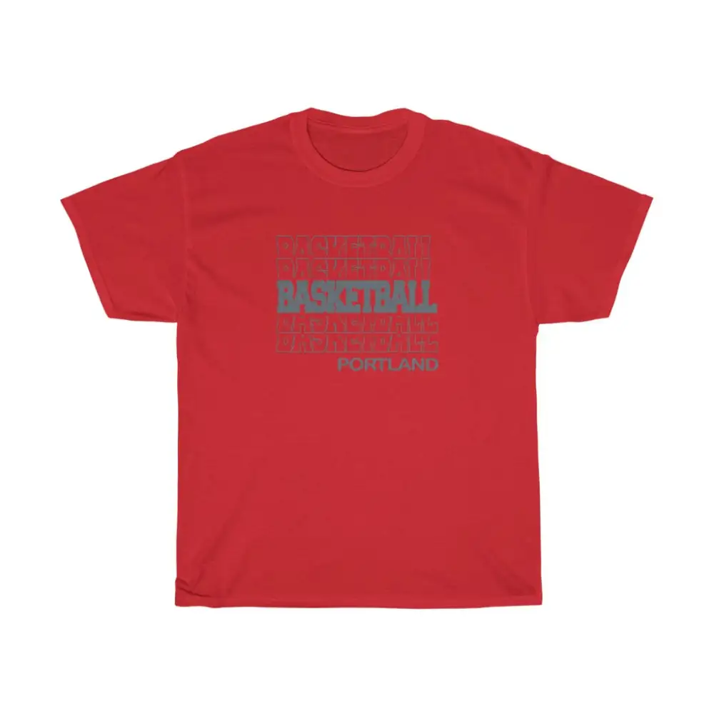 Basketball Portland in Modern Stacked Lettering