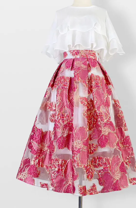 Effortless Movement Everyday Casual Embroidered Skirt