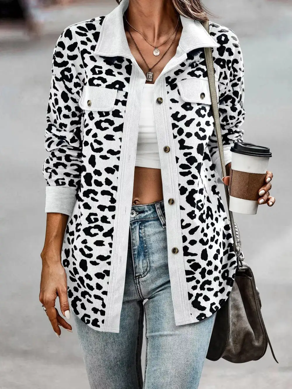 Full Size Zip Up Zebra Print Bomber Jacket