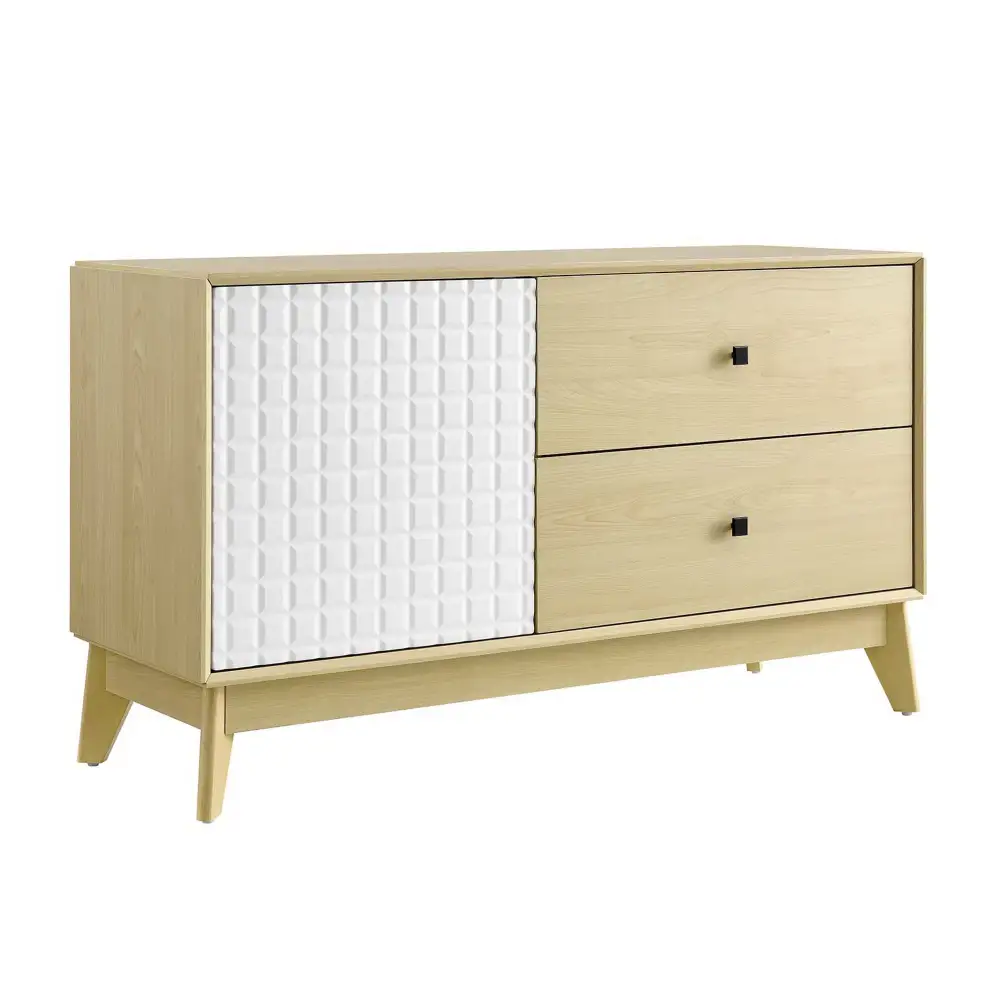 Wood Grain Accent Cabinet