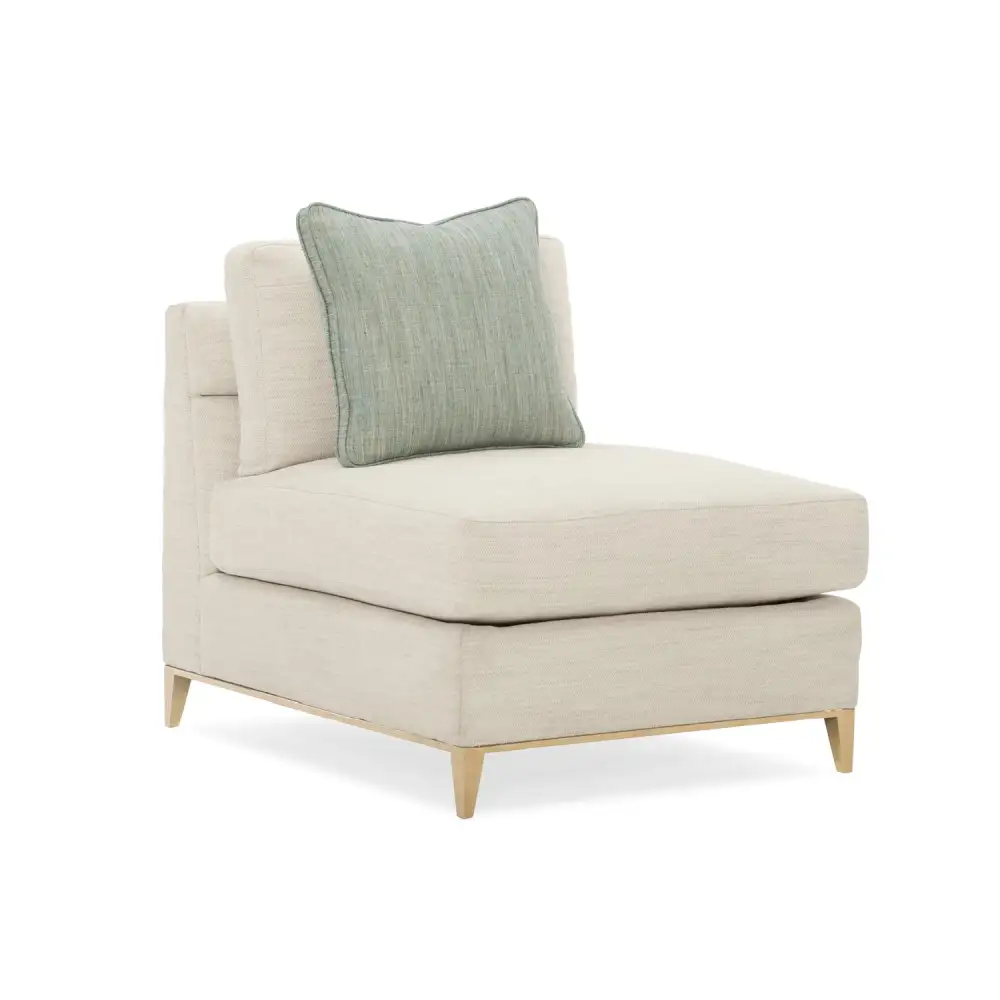 Wavy Quilted Armless Lounge Chair