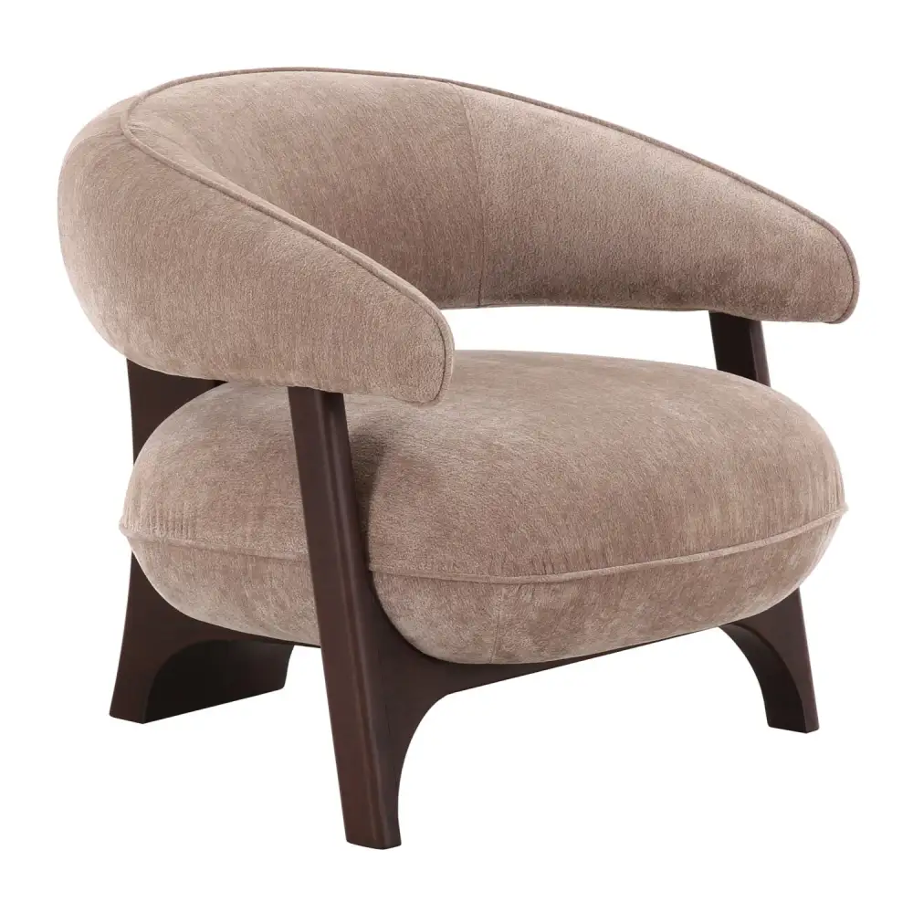 Textured Curved-Back Accent Chair
