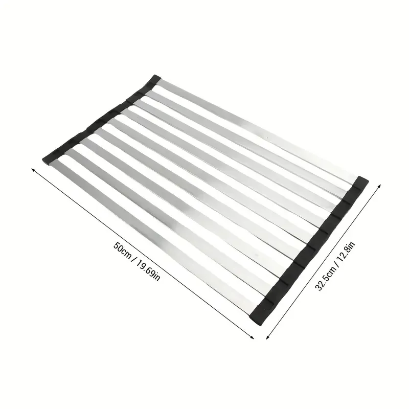 304 Stainless Steel Foldable Dish Drying Rack