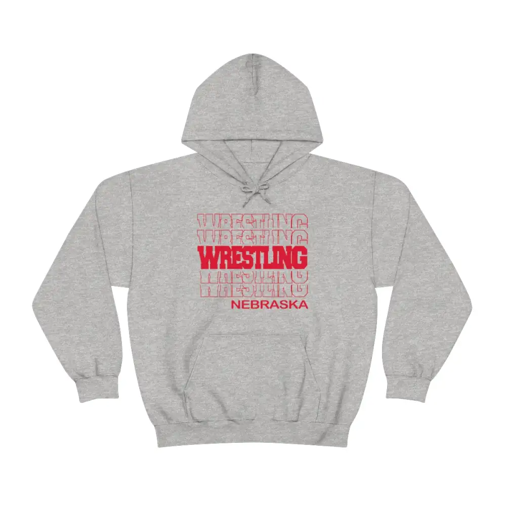 Modern Stacked Wrestling Graphic Pullover Hoodie