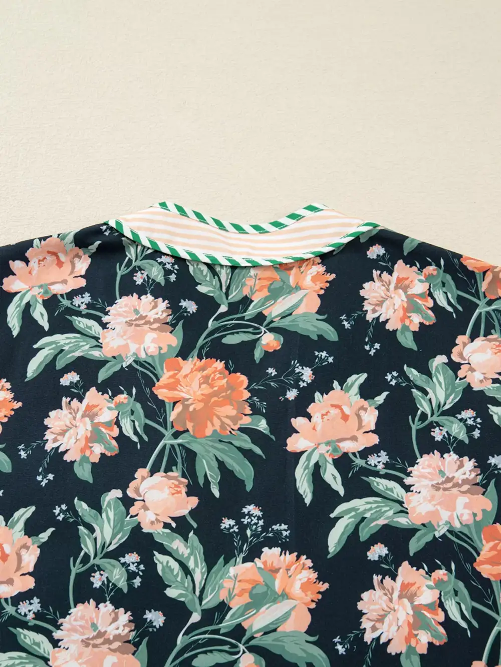Floral Striped V Neck Mini Dress