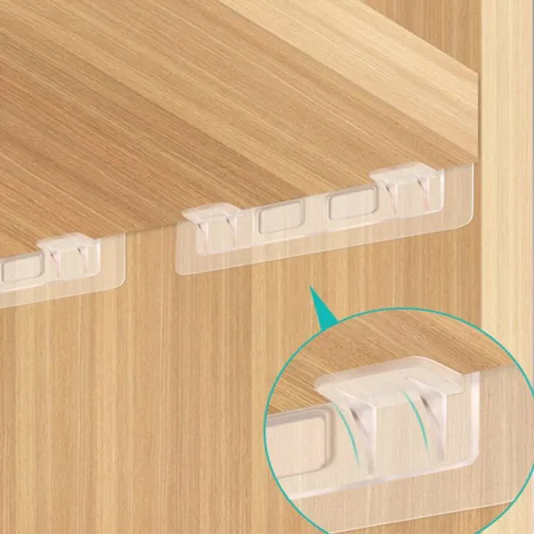6/12pcs Wardrobe Divider Brackets Non-Marking Sticky Kitchen