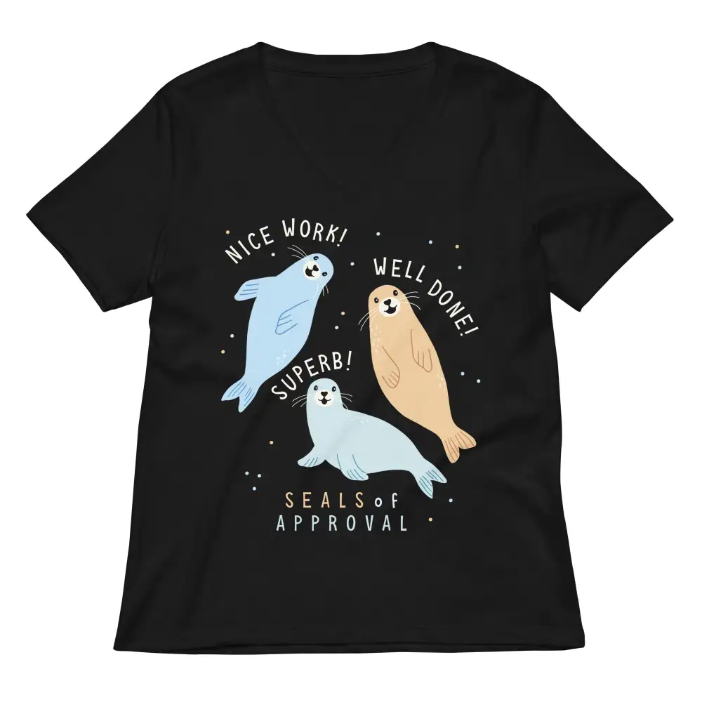 Seal Approval V Neck Tee