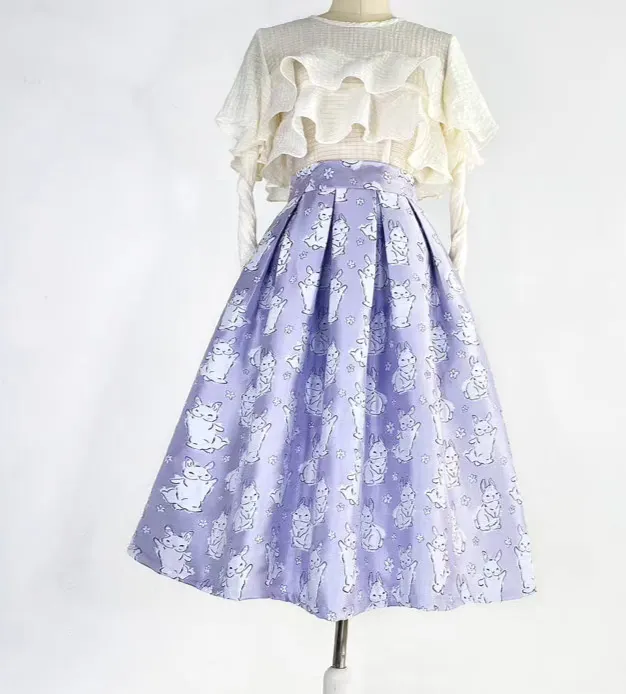 Gentle Travel Everyday Casual Embroidered Skirt