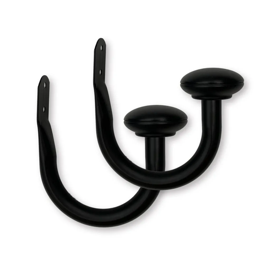 2-Piece Steel Curtain Holdback Set 2.7 x 6.5-Inch