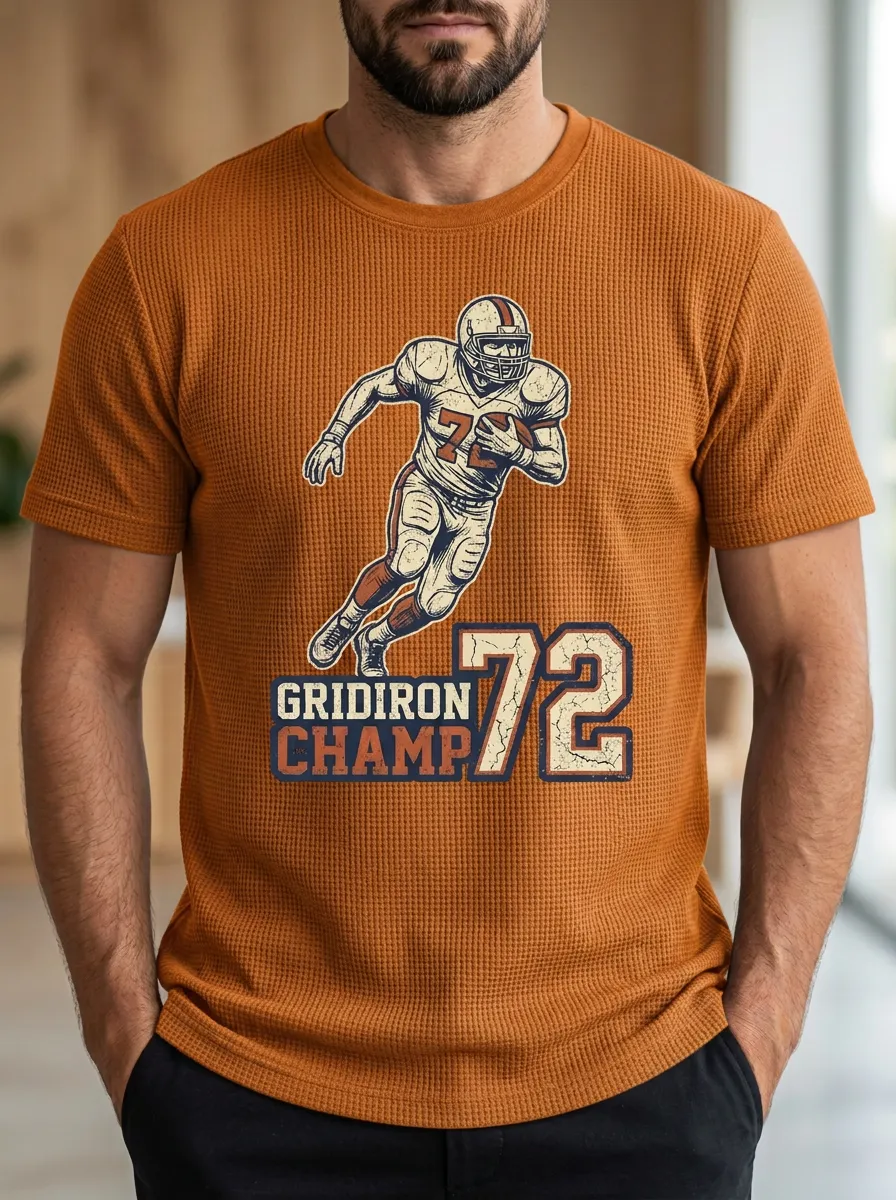Men's American Football Gridiron Champ 72 Printed T-shirt