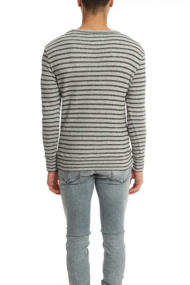 Crewneck Striped Cotton T-Shirt