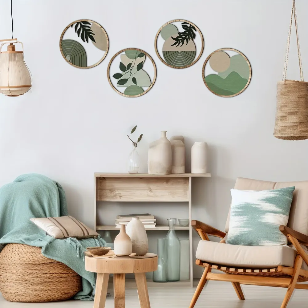 4-Piece Wooden Wall Decor