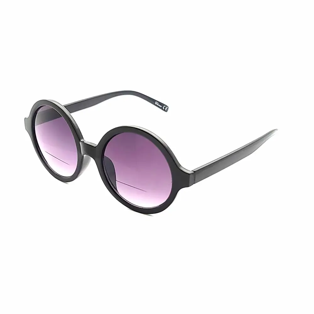 Round Bifocal Amber-Lens Reading Sunglasses