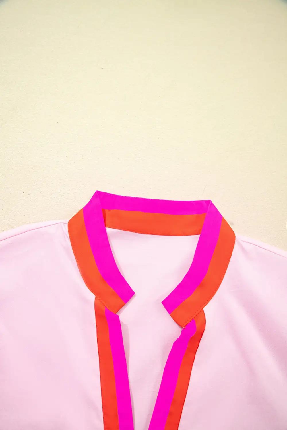 Striped V-Neck Puff Sleeve Blouse