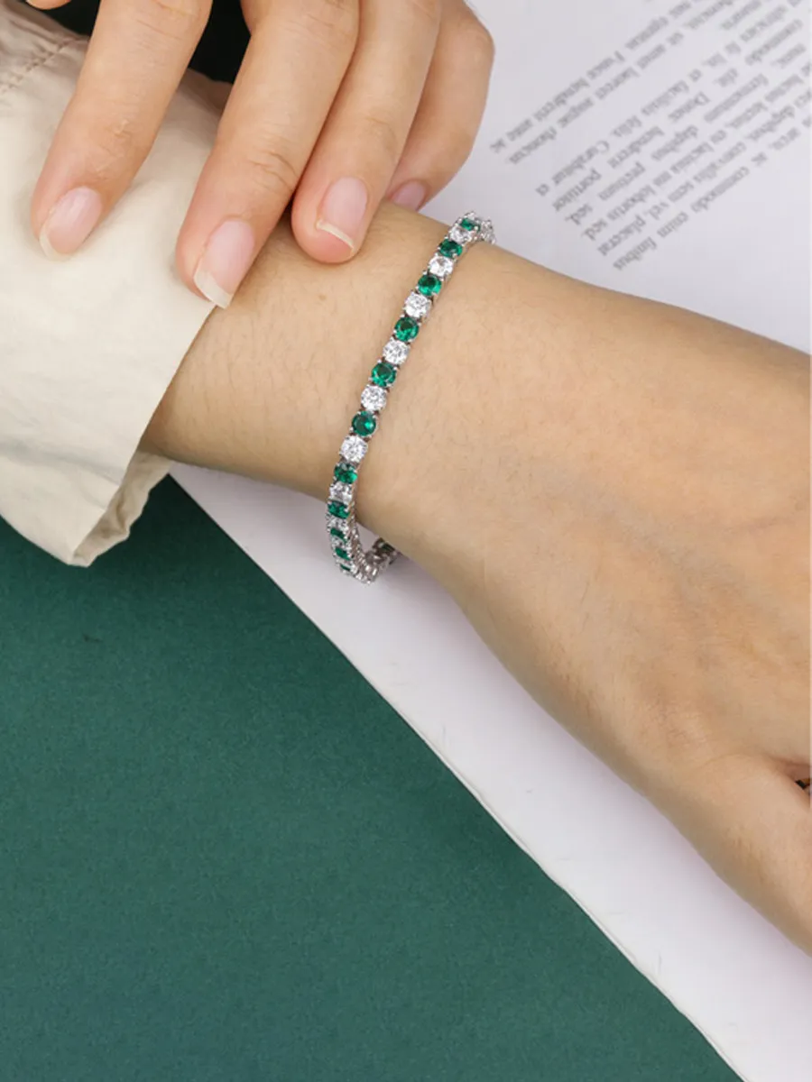 Lena Green Diamond Buckle Bracelet