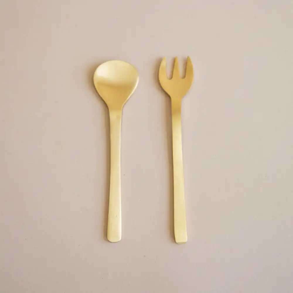 Delicate Brass Dessert Utensils