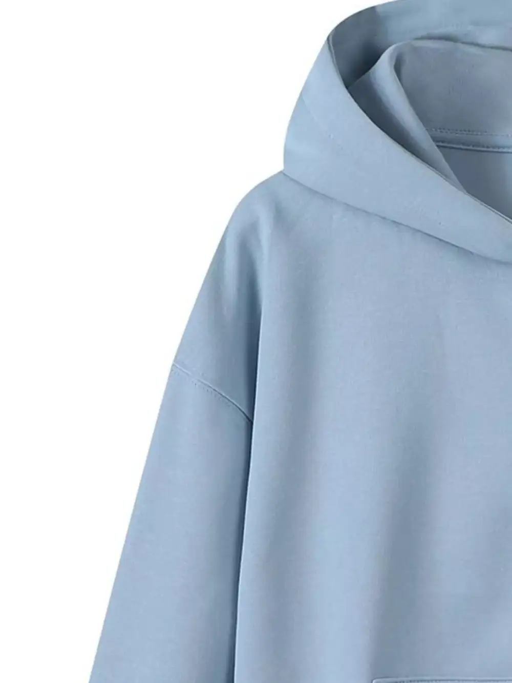 Zip-Detail Pocketed Long-Sleeve Hoodie
