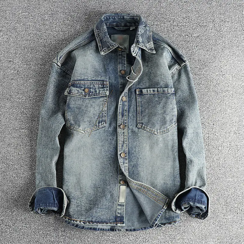 Denim Utility Embroidered Shirt