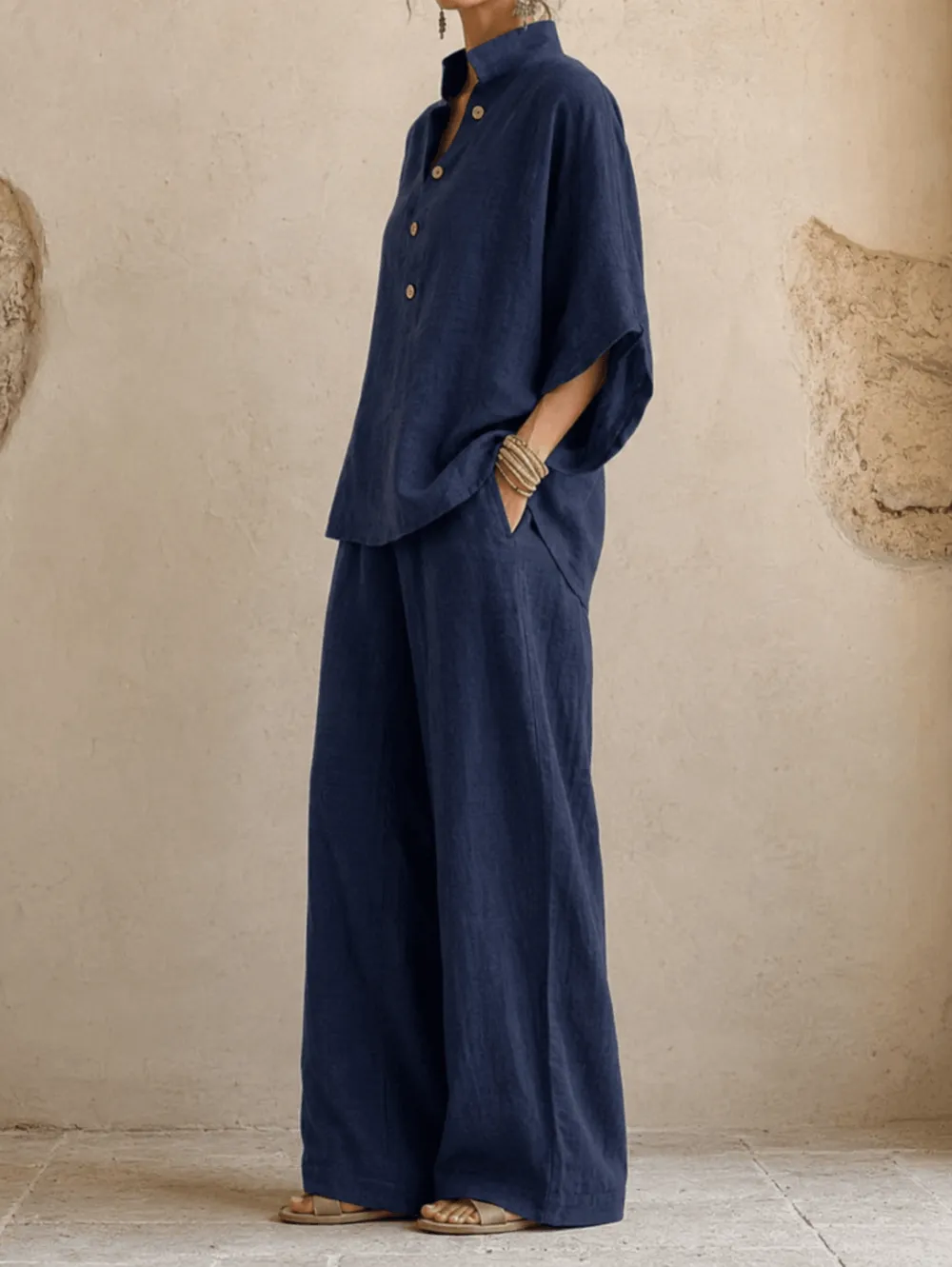 Maribel | Batwing Sleeves and Wide-Leg Pants