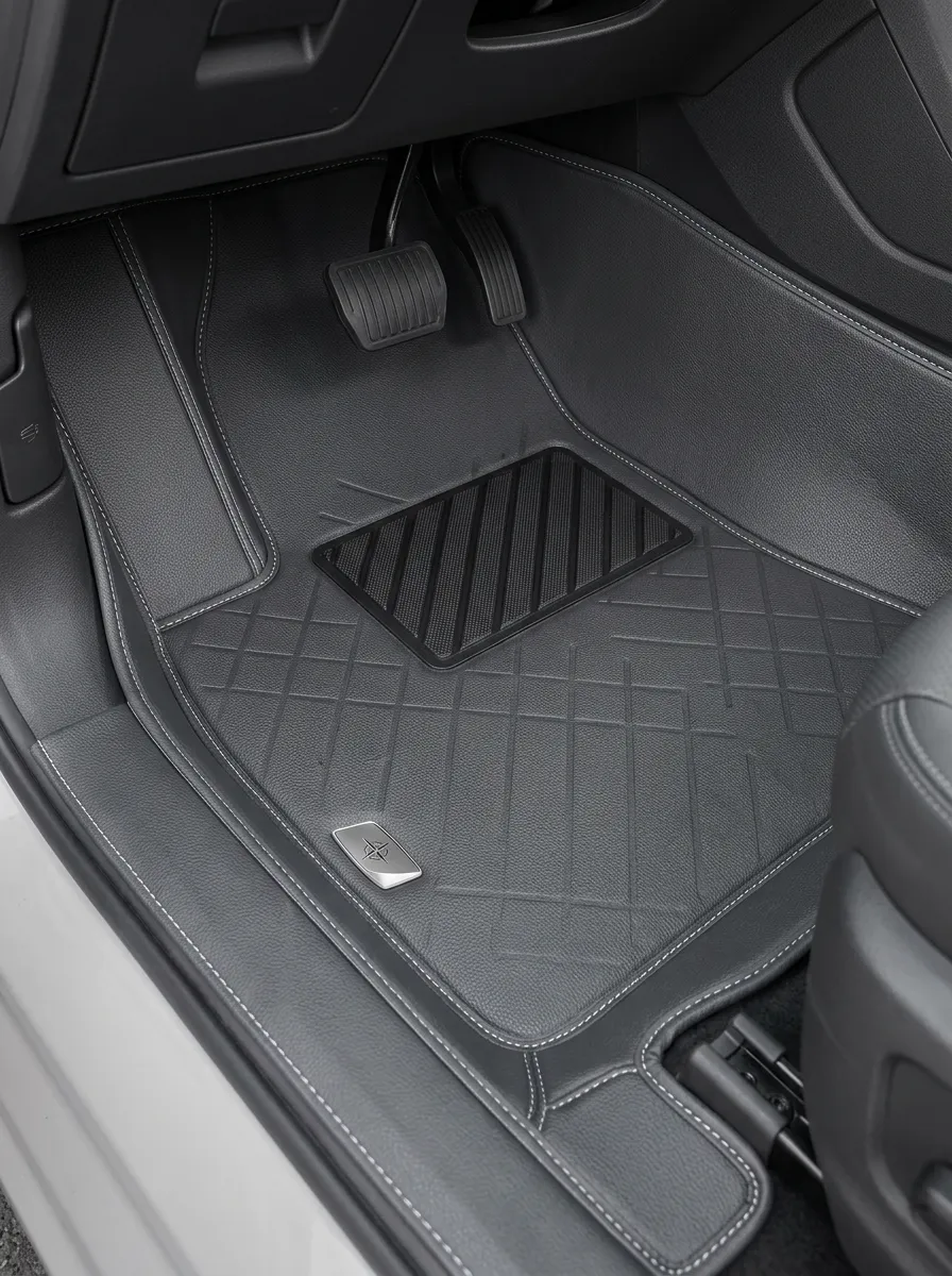 Modern Diamond-Quilted Floor Mats