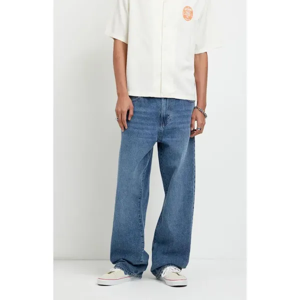 Men’s Dylan Baggy Jeans Medium Blue Relaxed Fit