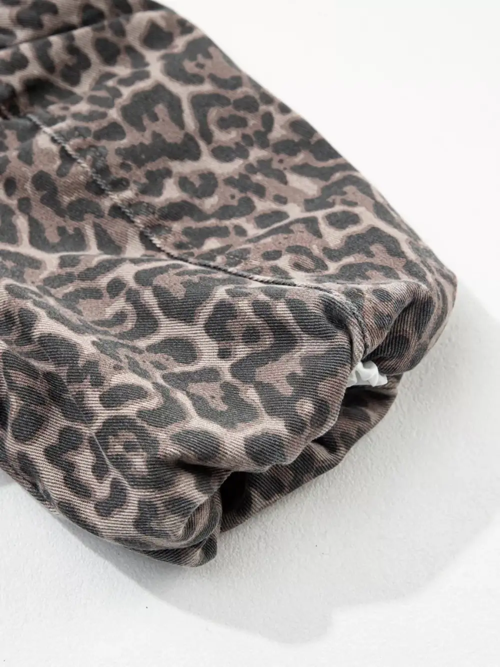 Leopard Print Ruffle Hem Top