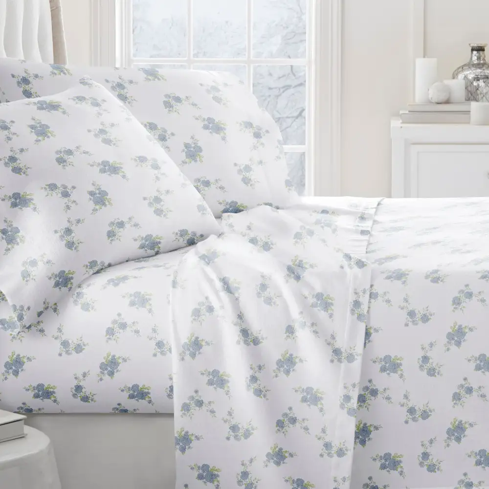 Rose Bunch Flannel Sheet Set