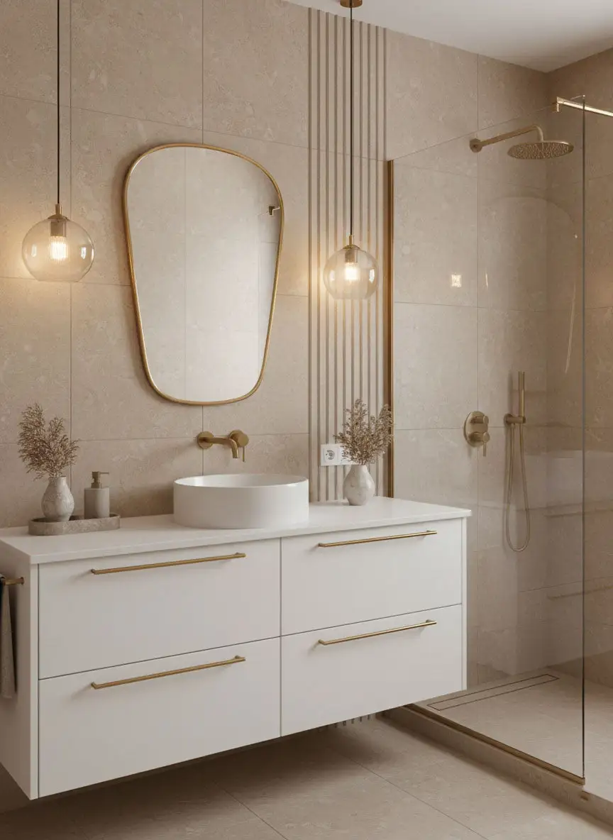 Artisan Brass Accent Wall Mirror