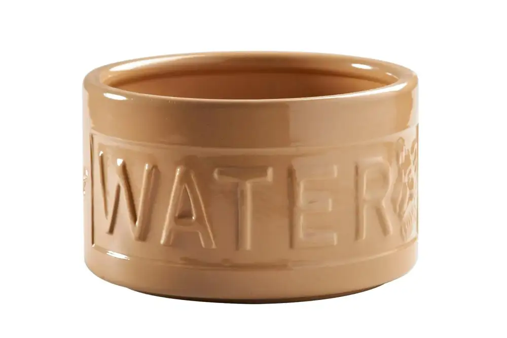 Cane Lettered Pet Water Bowl