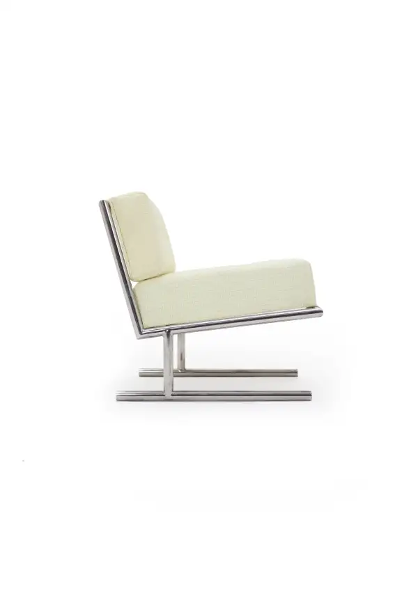 Stainless Upholstered Accent Armchair